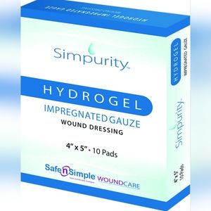 Simpurity Hydrogel Impregnated Gauze Wound Dressing (pack of 10)